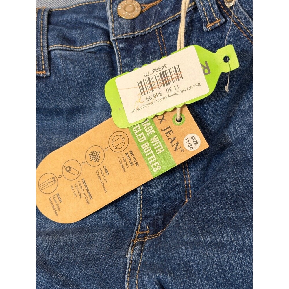 Wax Jean Jeans Womens 11/30 High Rise Sustainable Denim Medium Wash - Picture 5 of 10